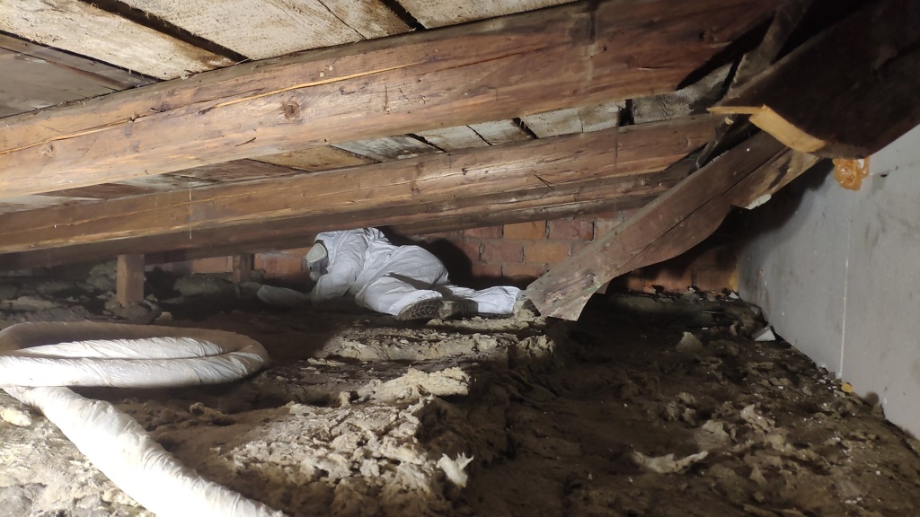 Zateplení stropu stříkanou izolační pěnou, Palkovice — fotka 1